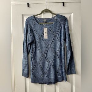 NY&CO Soho Blue Sequin Sweater NWT medium